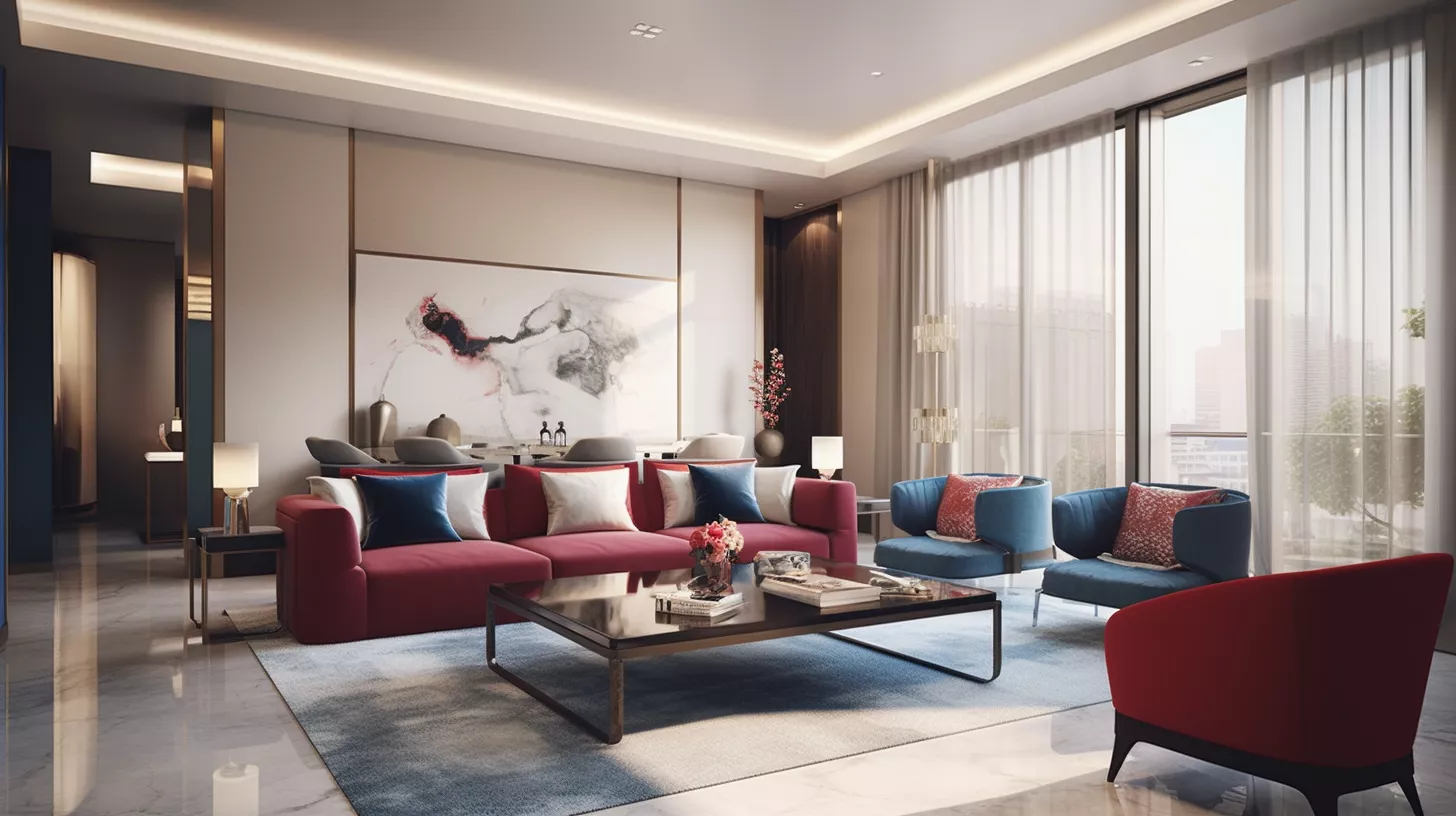 Contemporary luxury hotel apartment design that combines modernity and sophistication